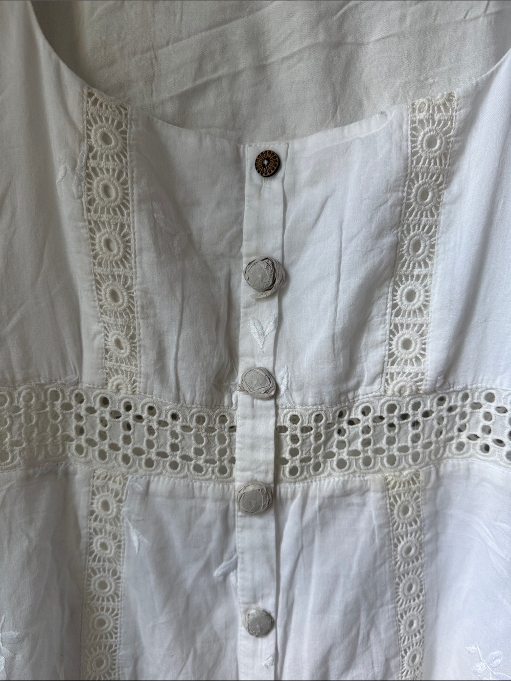 House of Harlow 1960 x REVOLVE 1960 Della Mini Dress in White Boho Summer Eyelet - Picture 6 of 6